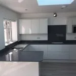 Grey mirror quartz by Brilliant Worktops