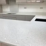 White Mirror Quartz Worktops