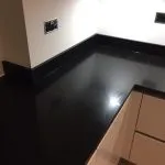 Black Worktops with Upstands